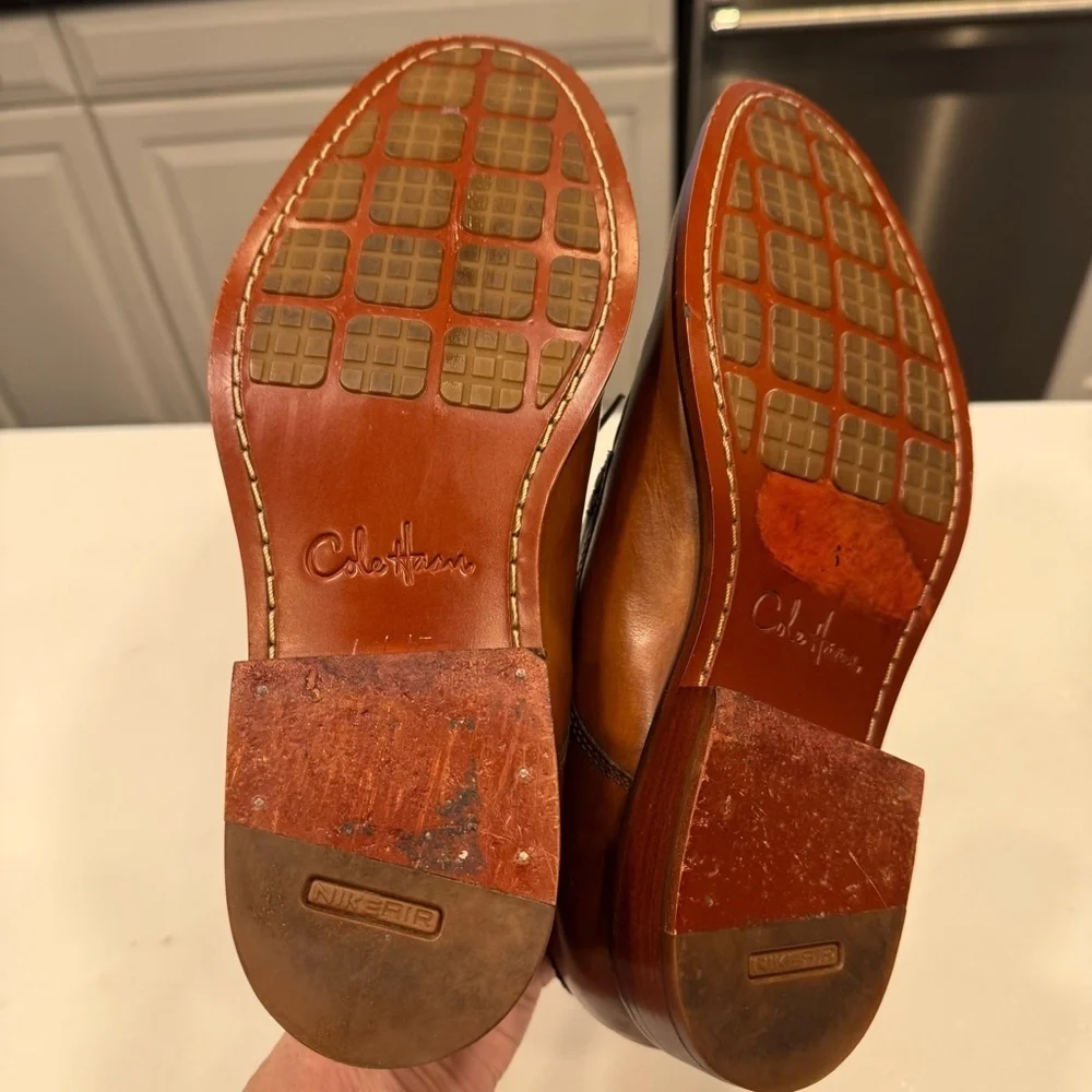 Cole Haan Oxford Brown Leather Colton Air Split Toe  Oxford Shoes Size 8M